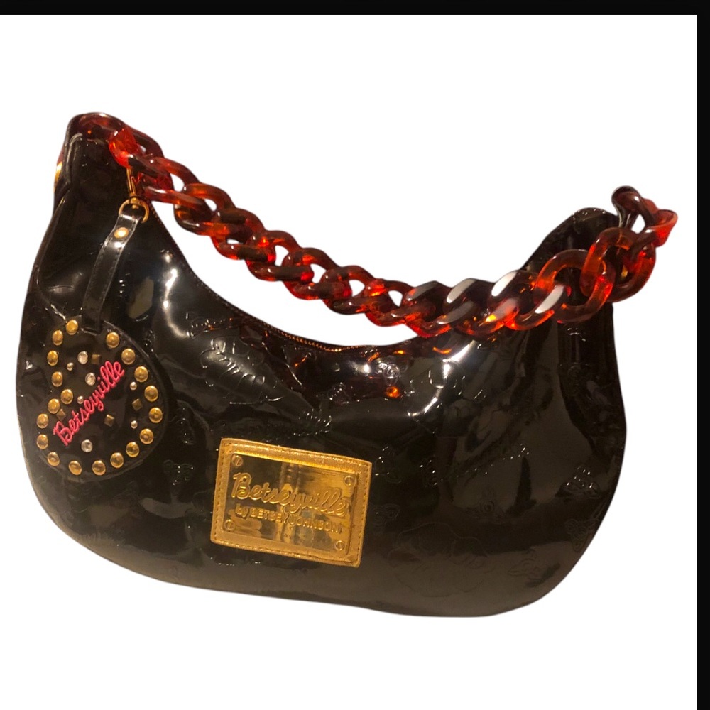 BETSEYVILLE BY BETSY JOHNSON Y2K Patent leather Hobo Bag - Picture 4 of 15